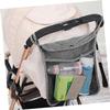 ERINGOGO 2pcs Stroller Organizer Bag Capacity Mesh Storage for Essentials and Practical Sundries Bag for Travel Gray view 2
