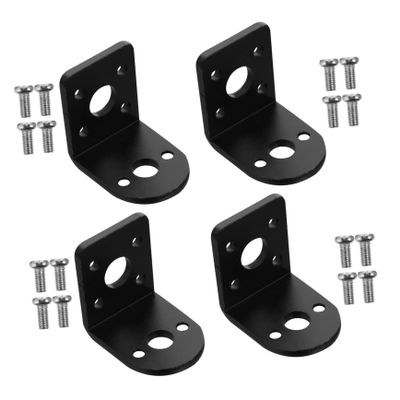 DECOMELODY 4 Sets Gear Motor Bracket Aluminum Motor Mount Holders Horizontal Mounting Brackets