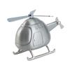 Abaodam Helicopter Coin Saving Money Box Cute Mini Piggy Bank for Adorable Office Desktop Ornament Present for Adults Silver view 1