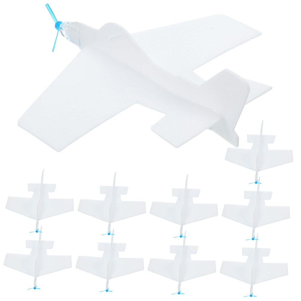 Abaodam 10pcs Glider Plane for DIY Assembly Airplane Playthings for Outdoor Fun Develops Practical Skills and Parent Interaction Safe and Easy to Use