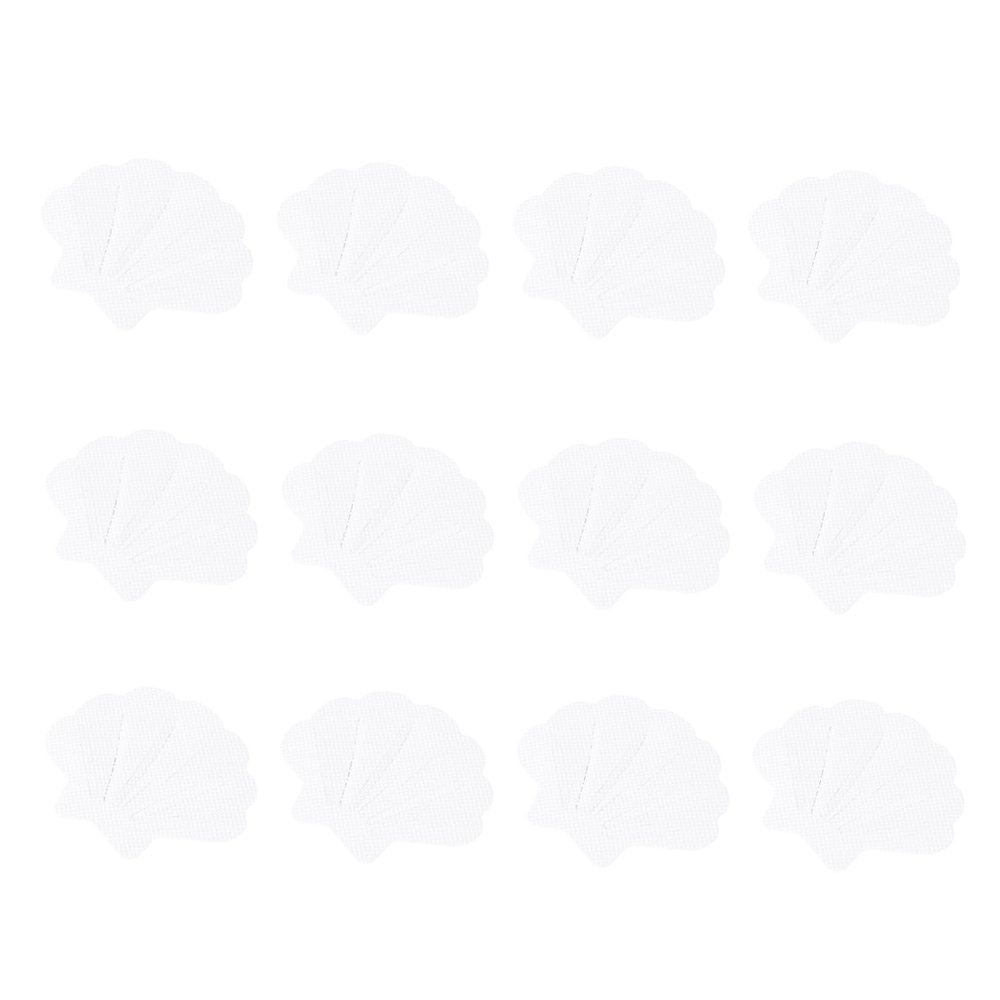 12PCS Slip Stickers Sea Shell Shape Bathroom Safety Decals for Non Slip Floors Easy to Install Bath Safety Strips White Bathroom Decals for Shower Kitchen Use