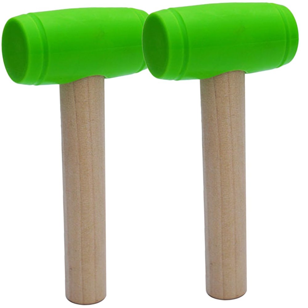 KESYOO 2pcs Hammer Toys for Boys and Girls Green Toy Hammer Simulation Mallets Boys and Girls Maintenance Tools Educational