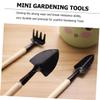 TOYANDONA 1set Mini Garden Tool Set Wooden Handles Home Planting Tools for Transplanting Weeding and Digging for Boys and Girls and Mini Gardening Projects view 3