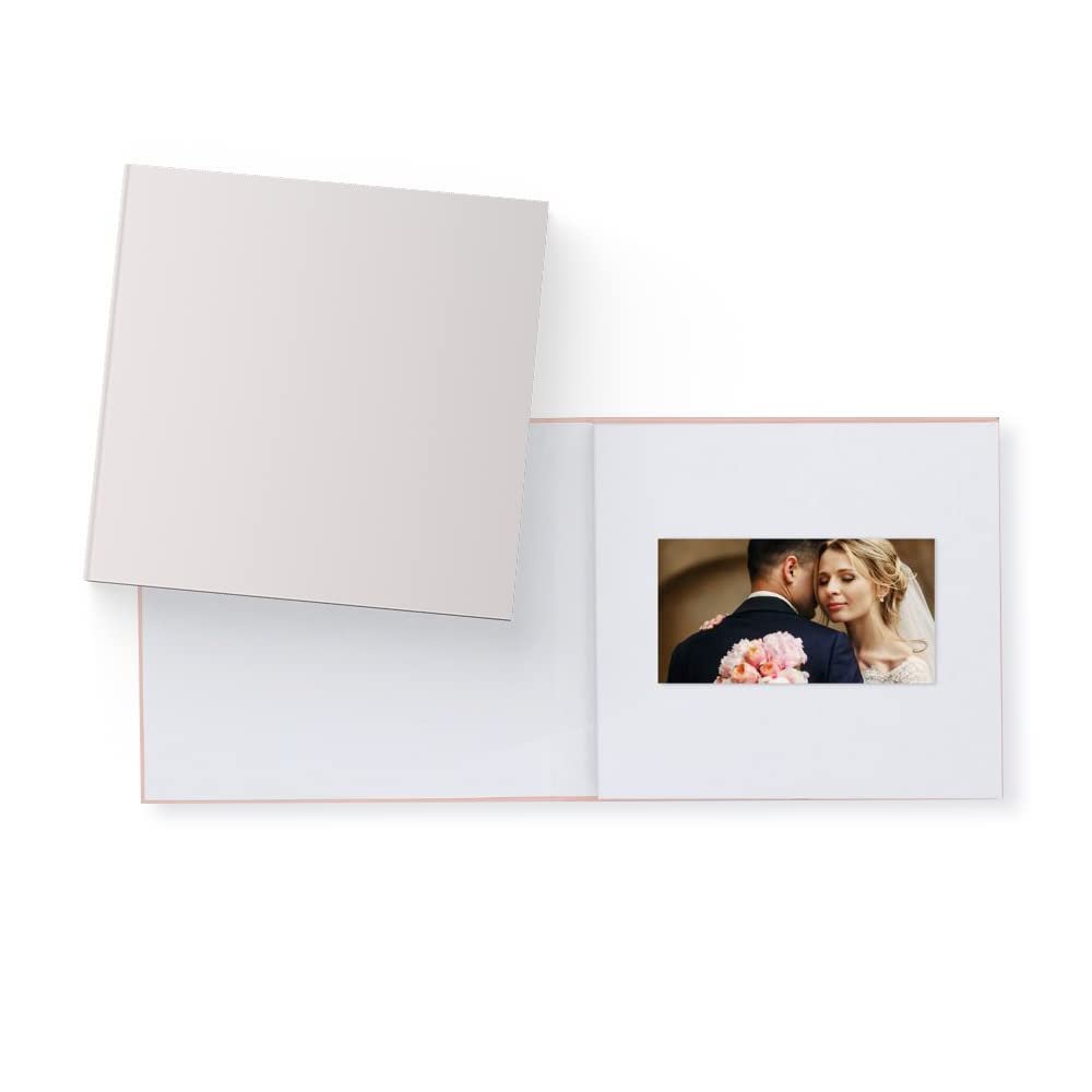 Heirloom 7" Digital Video Book with IPS HD Screen - Memory Playback Photo Album for Wedding Birthday Anniversary - 1 Hour Storage No WiFi Required - White Hardcover Gift