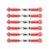 6 Pcs RC Pull Rod, Aluminum Alloy Adjustable Push RodsTurnbuckle Rod Linkage Accessories for RC Car, Servo Links Tie Rod (Red) view 1
