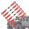 6 Pcs RC Pull Rod, Aluminum Alloy Adjustable Push RodsTurnbuckle Rod Linkage Accessories for RC Car, Servo Links Tie Rod (Red) view 4