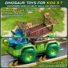 DULONIME Dinosaur Cars Truck Toys for Kids 3-5 with 8 Dinosaur Figures, Activity Play Mat, Jurassic Play Set for Boys and Girls Ages 5-7 view 2