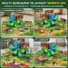 DULONIME Dinosaur Cars Truck Toys for Kids 3-5 with 8 Dinosaur Figures, Activity Play Mat, Jurassic Play Set for Boys and Girls Ages 5-7 view 4