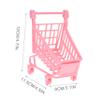 KOMBIUDA 2pcs Mini Shopping Cart Trolley Model Creative Storage Container for Playtime and Imaginative Games Safe Design with Smooth Edges Compact view 3