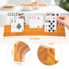BOBOKA Curved Playing Card Holders for Kids Adults Seniors, Set of 2 Wood Cards Holders for Playing Cards, 3 Tiers, Hands Free Cards Holders for Family Card Game Night, Canasta, Bridge, Poker Parties view 2