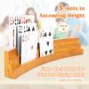 BOBOKA Curved Playing Card Holders for Kids Adults Seniors, Set of 2 Wood Cards Holders for Playing Cards, 3 Tiers, Hands Free Cards Holders for Family Card Game Night, Canasta, Bridge, Poker Parties view 3