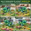DULONIME Dinosaur Cars Truck Toys for Kids 3-5 with 8 Dinosaur Figures, Activity Play Mat, Jurassic Play Set for Boys and Girls Ages 5-7 view 3