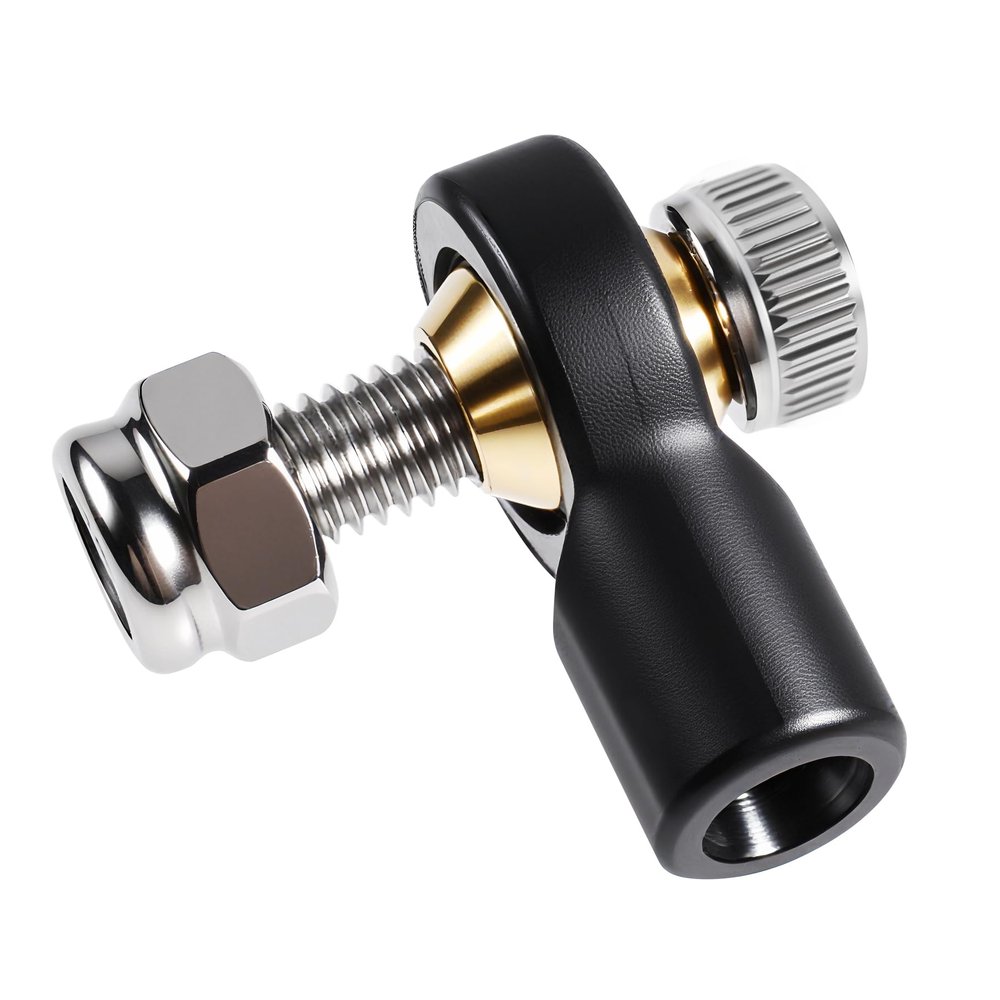 FOCMKEAS Lever Steering Linkage Tie Rod End Ball Head End, M3 3.0xL15mm Tie Rod End Ball Head Holder, Plastic Thread Ball Joint with M3 Screws for RC Model Car Boat Airplane Black