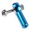 FOCMKEAS Lever Steering Linkage Tie Rod End Ball Head End, M3 3.0xL26mm Tie Rod End Ball Head Holder, Aluminum Thread Ball Joint with M3 Screws for RC Model Car Boat Airplane Blue view 1