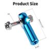 FOCMKEAS Lever Steering Linkage Tie Rod End Ball Head End, M3 3.0xL26mm Tie Rod End Ball Head Holder, Aluminum Thread Ball Joint with M3 Screws for RC Model Car Boat Airplane Blue view 2