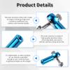 FOCMKEAS Lever Steering Linkage Tie Rod End Ball Head End, M3 3.0xL26mm Tie Rod End Ball Head Holder, Aluminum Thread Ball Joint with M3 Screws for RC Model Car Boat Airplane Blue view 4