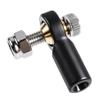 FOCMKEAS Lever Steering Linkage Tie Rod End Ball Head End, M3 3.0xL20mm Tie Rod End Ball Head Holder, Plastic Thread Ball Joint with M3 Screws for RC Model Car Boat Airplane Black view 1