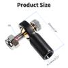 FOCMKEAS Lever Steering Linkage Tie Rod End Ball Head End, M3 3.0xL20mm Tie Rod End Ball Head Holder, Plastic Thread Ball Joint with M3 Screws for RC Model Car Boat Airplane Black view 2