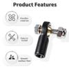 FOCMKEAS Lever Steering Linkage Tie Rod End Ball Head End, M3 3.0xL20mm Tie Rod End Ball Head Holder, Plastic Thread Ball Joint with M3 Screws for RC Model Car Boat Airplane Black view 3