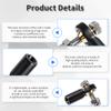 FOCMKEAS Lever Steering Linkage Tie Rod End Ball Head End, M3 3.0xL20mm Tie Rod End Ball Head Holder, Plastic Thread Ball Joint with M3 Screws for RC Model Car Boat Airplane Black view 4