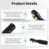 FOCMKEAS Lever Steering Linkage Tie Rod End Ball Head End, M2 2.0xL19mm Tie Rod End Ball Head Holder, Plastic Thread Ball Joint for RC Model Car Boat Airplane Black view 4