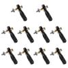 FOCMKEAS 10 Pcs Lever Steering Linkage Tie Rod End Ball Head End, M2 2.0xL19mm Tie Rod End Ball Head Holder, Double Protrusion Thread Ball Joint with M2 Screws for RC Model Car Boat Airplane Black view 1