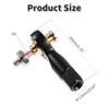 FOCMKEAS 10 Pcs Lever Steering Linkage Tie Rod End Ball Head End, M2 2.0xL19mm Tie Rod End Ball Head Holder, Double Protrusion Thread Ball Joint with M2 Screws for RC Model Car Boat Airplane Black view 2
