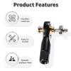 FOCMKEAS 10 Pcs Lever Steering Linkage Tie Rod End Ball Head End, M2 2.0xL19mm Tie Rod End Ball Head Holder, Double Protrusion Thread Ball Joint with M2 Screws for RC Model Car Boat Airplane Black view 3