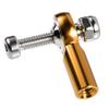 FOCMKEAS Lever Steering Linkage Tie Rod End Ball Head End, M2 2.0xL15mm Tie Rod End Ball Head Holder, Aluminum Thread Ball Joint with M2 Screws for RC Model Car Boat Airplane Gold view 1