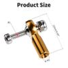 FOCMKEAS Lever Steering Linkage Tie Rod End Ball Head End, M2 2.0xL15mm Tie Rod End Ball Head Holder, Aluminum Thread Ball Joint with M2 Screws for RC Model Car Boat Airplane Gold view 2