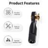 FOCMKEAS Lever Steering Linkage Tie Rod End Ball Head End, M3 3.0xL29mm Tie Rod End Ball Head Holder, Single Protrusion Thread Ball Joint for RC Model Car Boat Airplane Black view 3