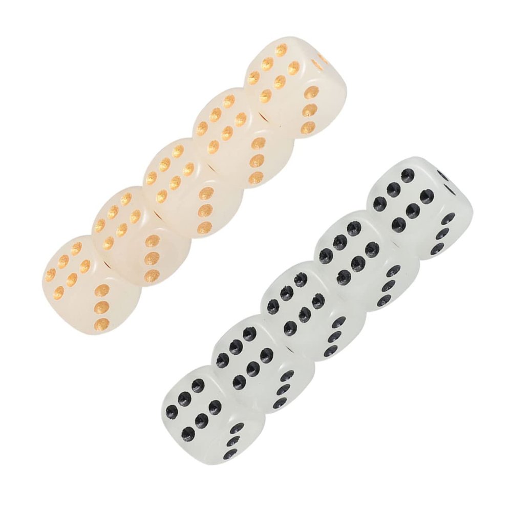 JOINPAYA 10pcs Glow Sided Night Glow Dice for Parties Game Night and Gatherings Favors for