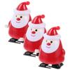 Cabilock 3pcs Christmas Wind-up Toys Funny Clockwork Decorative Toys for Holiday Fun for Stocking Stuffers and Goody Bags Cute Santa Design for Ages view 1