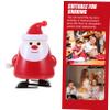 Cabilock 3pcs Christmas Wind-up Toys Funny Clockwork Decorative Toys for Holiday Fun for Stocking Stuffers and Goody Bags Cute Santa Design for Ages view 2