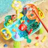 Pupu Pig Water Table Play Sink Toys for Toddlers, Kids Play Kitchen Sink with Running Water, 360 Electric Faucet, Floating Fishing Game, Sensory Water Table Toys for Boys Girls Summer Gifts view 2