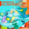 Pupu Pig Water Table Play Sink Toys for Toddlers, Kids Play Kitchen Sink with Running Water, 360 Electric Faucet, Floating Fishing Game, Sensory Water Table Toys for Boys Girls Summer Gifts view 4