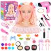 41PCS Deluxe Makeup Doll head for Girl Kid, Hair Head Styling Salon Doll Toy, Pretend Play Hair Styling Kit With Hairdryer Curling Iron Eye Shadow Powder Hair Clip Set Birthday Gift for 8+ Child view 1