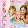 Ylpaprm 41PCS Deluxe Hair Styling Doll Head Makeup for Girl Kid, Pretend Play Doll with Hair Salon Toy Beauty Stylist with Crown Hairdryer Curling Iron Hairpins Powder Lipstick Kit Birthday for Girl view 2
