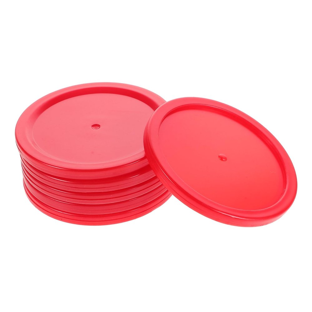 BESPORTBLE 6pcs Sturdy Plastic Ice Hockey Pucks Small Replacement Pucks Air Hockey Accessories for Game Table Supplies