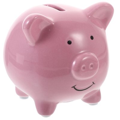 Abaodam Cute Piggy Bank Ceramic Money Holder for Adults Fun Table Decor Present for All Ages Scratch Resistant Design for Coin Saving
