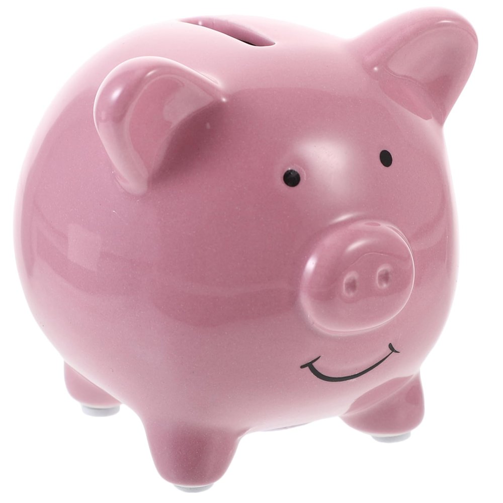Abaodam Cute Piggy Bank Ceramic Money Holder for Adults Fun Table Decor Present for All Ages Scratch Resistant Design for Coin Saving