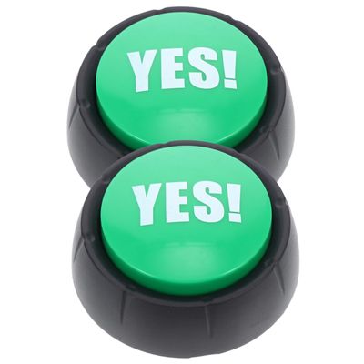 Abaodam 14 Pcs Noise Button Voice Activated Yes No Prank Fun Office Relief Game Portable Sound Buttons for Parties Gatherings