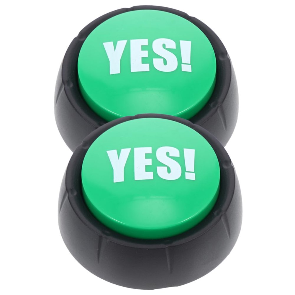 Abaodam 14 Pcs Noise Button Voice Activated Yes No Prank Fun Office Relief Game Portable Sound Buttons for Parties Gatherings