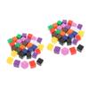 Abaodam 2sets Blank Plastic Dice Unfinished Sided Cubes for DIY Projects Custom Making Dice for Board Games Crafting Teaching and Family Fun 30pcs*2 view 1