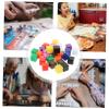 Abaodam 2sets Blank Plastic Dice Unfinished Sided Cubes for DIY Projects Custom Making Dice for Board Games Crafting Teaching and Family Fun 30pcs*2 view 2