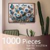 Blue Dandelion Bouquet Flower Jigsaw Puzzles 1000 Pieces for Adults Beautiful Butterfly Leaf Plants Challenging Family Activity Games Unique Home Decor Gifts Gifts for Friends and Family view 2