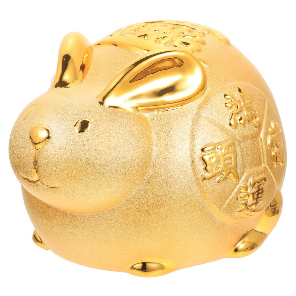 Abaodam Rabbit Shaped Piggy Bank Zodiac Bunny Coin Container for Adorable Bedroom Decoration Easy to Jar Present for Birthdays and Holidays