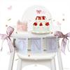 1st Birthday Decoration pink checkered bow High Chair Banner For girl No.1 checkered Crown Cake Topper First Birthday Party Decorations view 1