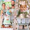 1st Birthday Decoration pink checkered bow High Chair Banner For girl No.1 checkered Crown Cake Topper First Birthday Party Decorations view 2