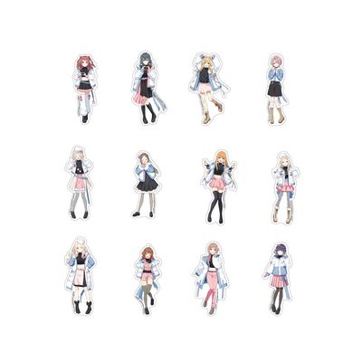 Gakuen Idolmaster Trading Die-Cut Stickers, Drawn by Drawing, Box of 12
